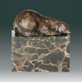 Statue en laiton animé Bear Hibernating Bronze Sculpture Tpal-271